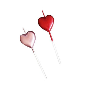 Heart-Shaped Birthday Candles 3cm Pink Paraffin Wax PVC Box for Weddings Holidays Parties Bars Home Decoration