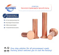 Copper Rivet Nut Pan Head 3/8 in Diameter CLASS 4 Grade Bright Finish Manufacturer