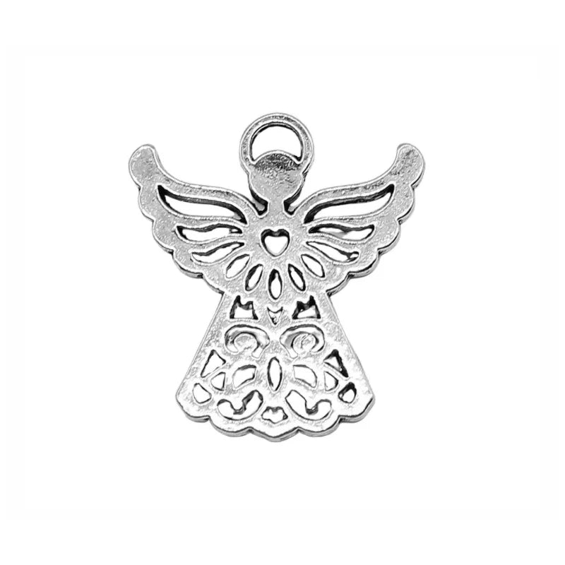 25x27mm  Antique Silver Angel Virgin Mary Charms for DIY Bracelet