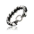 New Fashion Woven Bracelet Stainless Steel Skull Bracelet Punk Personality Men's Custom Jewelry