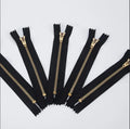 High Quality Customized off Centre Metal Zipper 18 Hidden Brass Zip for Pants Copper-Colored with Close End Gold Zipper