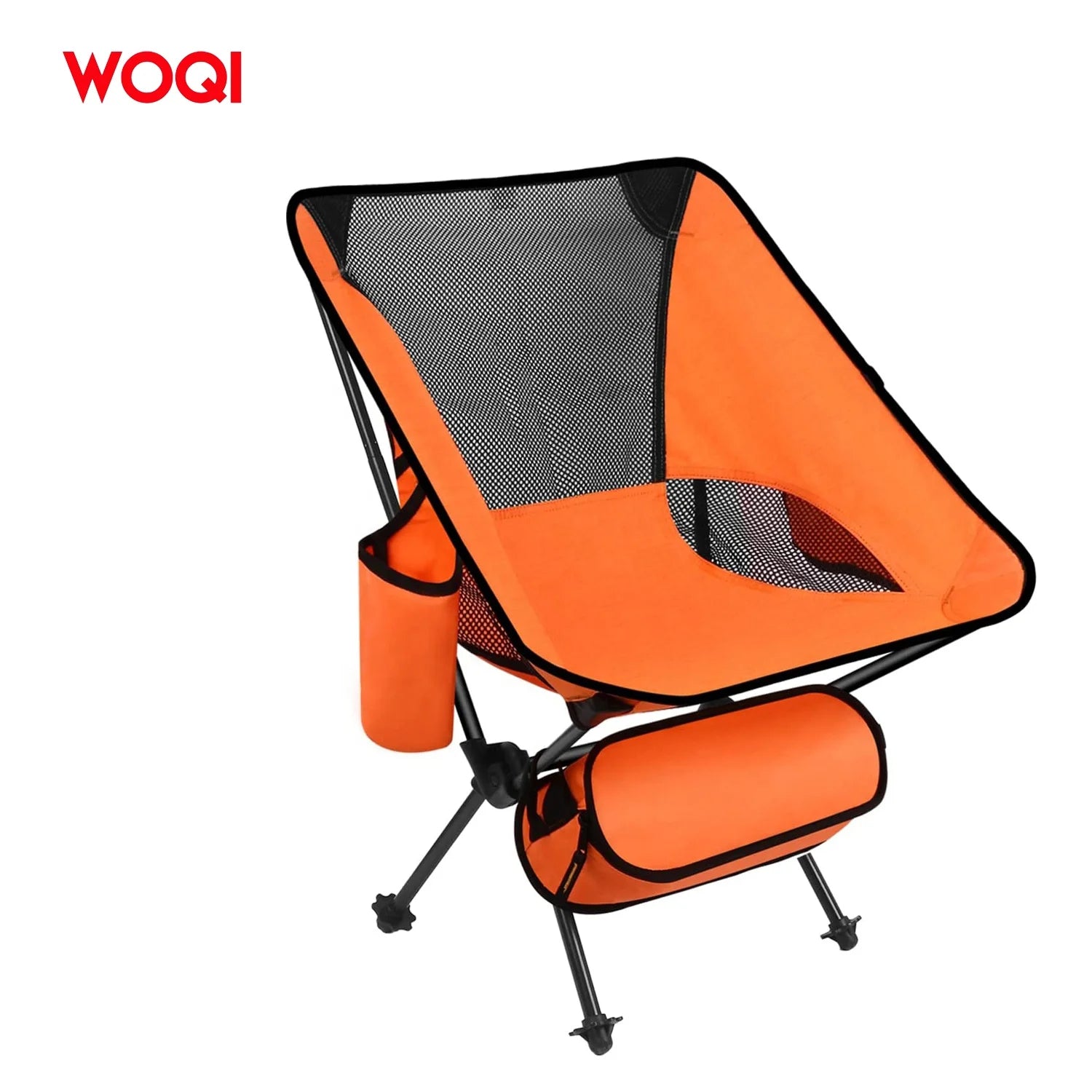 WOQI Camp Accessories 600D Oxford with PU Lounge Folding Camping Chair with Carry Bag for Outdoor Hiking