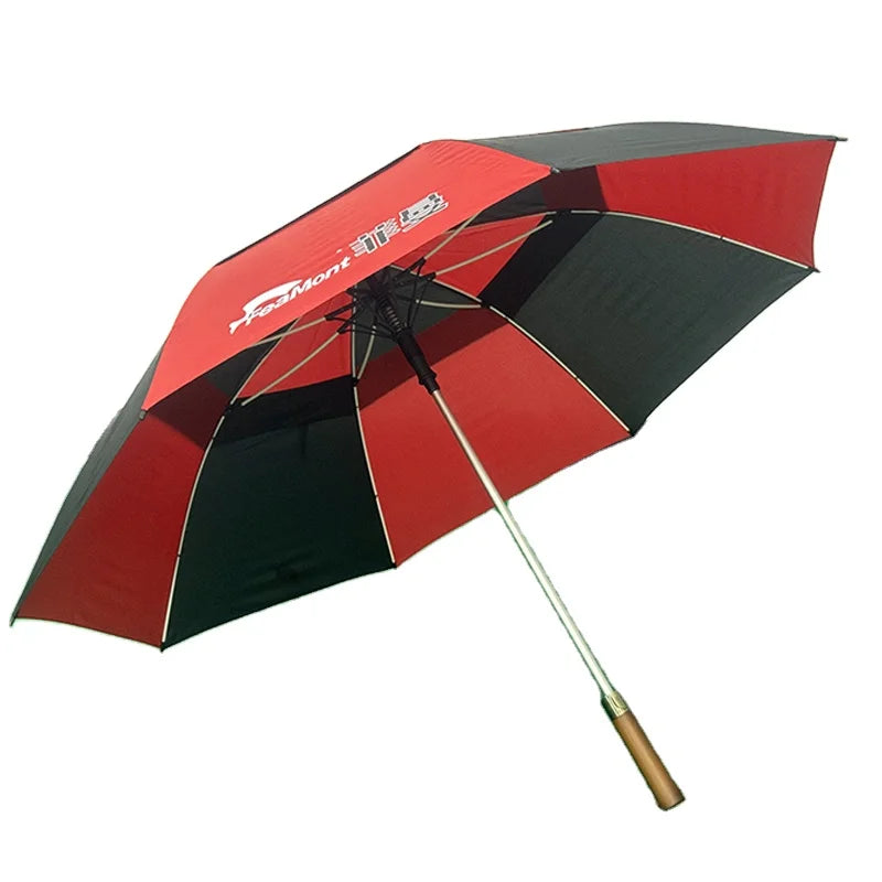 FEAMONT Factory Wholesale Straight Folding Umbrella Custom Logo Printed Promotional Golf Umbrella with Personality