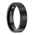 OAHLAN Factory 6mm 8mm Comfort Fit High Polished Plain Black Tungsten Carbide Rings for Men's Engagement Wedding Wholesale