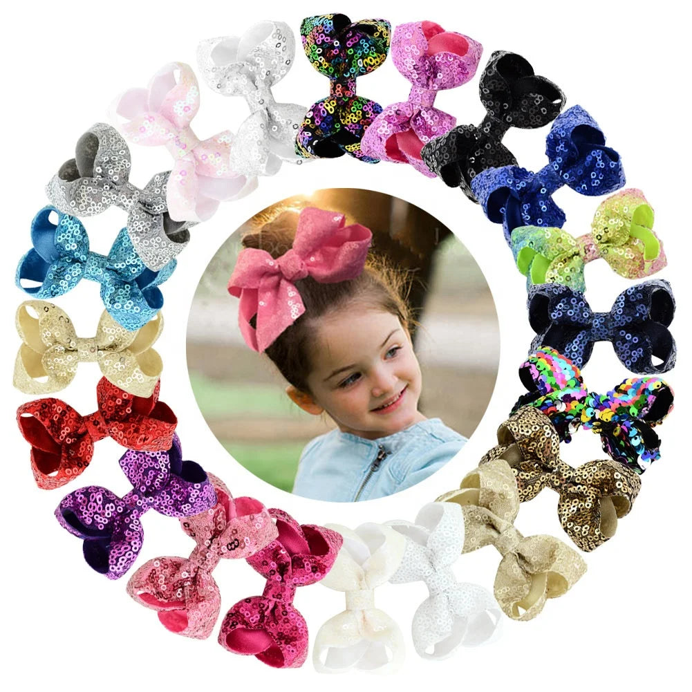 4.5 Inch Kid Girls Large Ribbon Hair Bows Clips Accessories for Toddlers Kids Girls Hair Accessories
