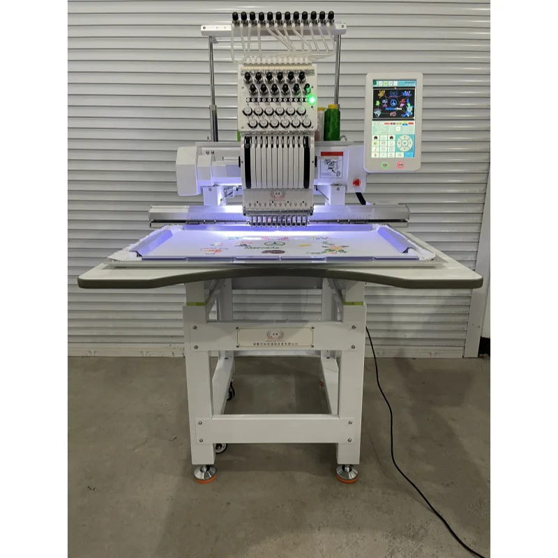 400*600 mm Computerised 1 Head 12 Needle Embroidery Machine Mini Single Head Embroidery Machine