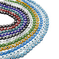 Diy Jewelry Accessories Eye Beads Scattered Handmade Beaded Material Bracelet Necklace Flat Glass Colorful Vekeklee Round Bead
