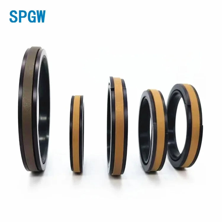 Hydraulic Cylinder Double Acting Bronze PTFE High Pressure Excavator Hydraulic Cylinder Piston Seal SPGW Compact Seal