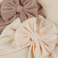 Hot Sellers Floral Bow Soft Cute Turban Butterfly Bow Knotting Muslin Hats Cap India Beanie Elastic Girls Headwear