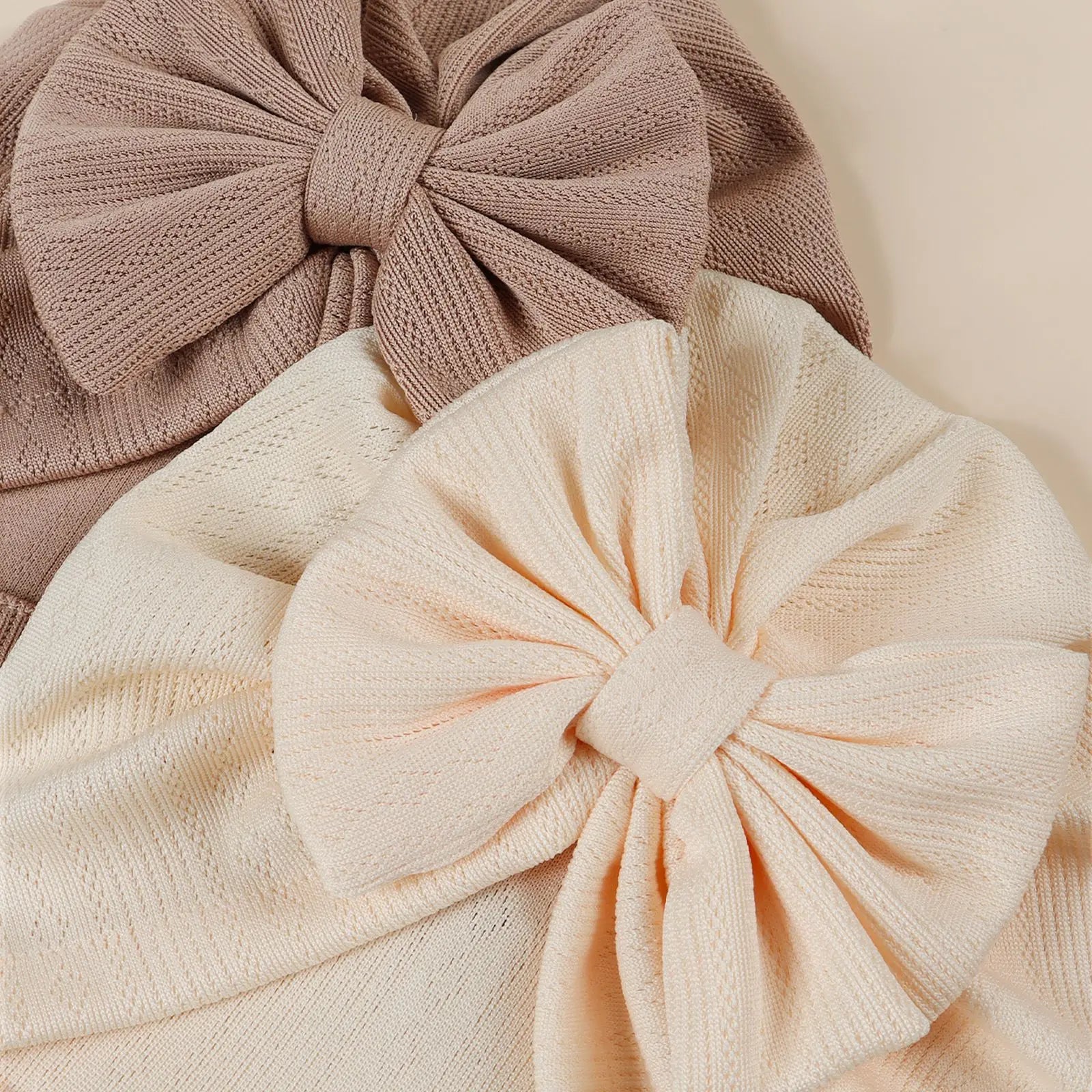 Hot Sellers Floral Bow Soft Cute Turban Butterfly Bow Knotting Muslin Hats Cap India Beanie Elastic Girls Headwear