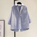 Boutique Wholesale 2026 Summer New Fashion Loose Split Solid Color Casual Commuter Women's Shirt