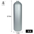 TUXING OEM Manufacturer 11.1L Large Capacity 20mpa 200bar 3000psi Burliness Aluminum Swimming Breath Air Tank for Scuba Diving