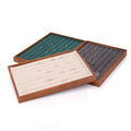 Counter Light Luxury Antique Large Wooden Lacquered Jewelry Rings Tray Display Show Case