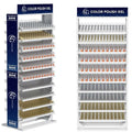 Metal Colors Nail Display Stand  Dip Powder Nail Polish Floor Display Cabinet Stand with Customized Brand and Online Shop