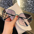 2025 Jiuling Eyewear New Arrival Fashion Men Korean Sunglasses Square Oval Personalized Uv400 Vintage Metal Sunglasses