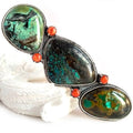 Spiny Turquoise Ring 925 Silver Sterling Long Gemstone Stone Ring