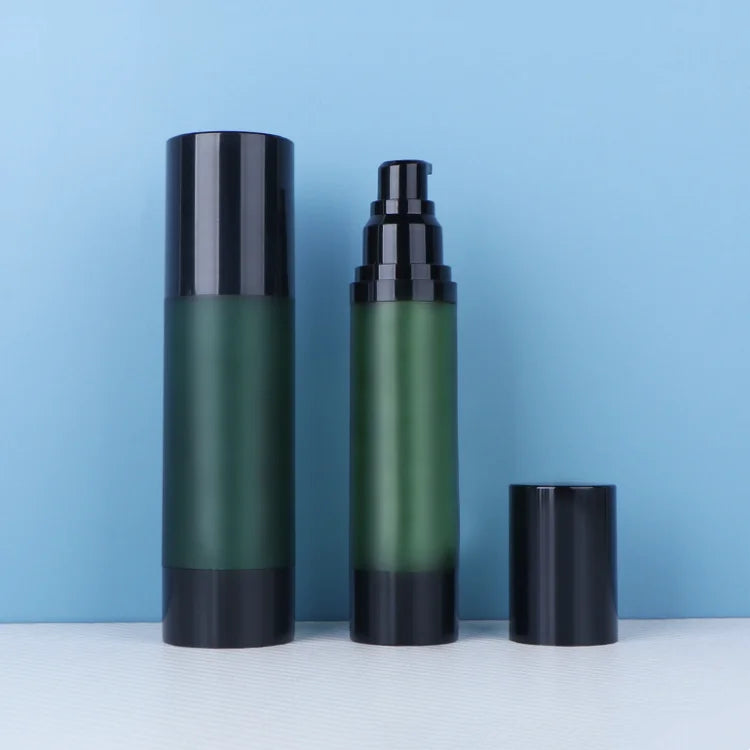 New Style Frosted Green Cosmetic Packaging 30ml 50ml 100ml Empty Lotion Pump Bottle Refill Spray Airless Bottle