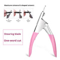 Stainless Steel U-Shaped Nail Clippers for DIY French Manicure Gel & Acrylic Nail Extension Shaping