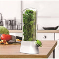 Fresh Herb Keeper for Refrigerator-Space-Saving Cilantro Container for Fridge - Herb Saver for Cilantro Mint & Asparagus