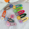 Fashion Style 6CM Acrylic+Metal Chrysanthemum Hair Clips Mix Colors Eco-Friendly Daily Use Women Girls Hair Accessories Hair