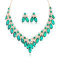 ZC021 Fashion Crystal Bridal Jewelry Set Women Rhinestones Necklace Earrings Set Wedding Jewelry Sets