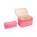 Custom PU Zipper Travel Portable Cosmetic Vanity Set Fashion Style Makeup Organizers Bag