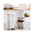 2 Tiers Open Top Kitchen Plastic Garbage Can Sorting Trash Cans Storage Bucket Eco-Friendly ABS+PP Material