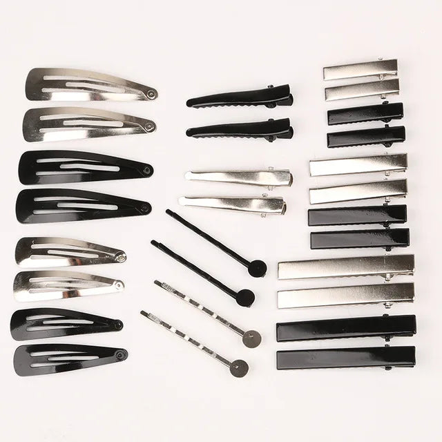 Hot Sale DIY Custom Jumbo Claw Hair Clips 10pcs Lot Japanese Harajuku Metal Hair Clips for Thick Hair Sweet Style-Wholesale