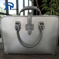 Waterproof Business Laptop Tote Bag Shoulder Bag Leather Carbon Fiber Briefcase for Men