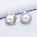 Fashion 925 Sterling Silver Earring with Pearl Jewelry Set Earrings and Pendant for Women