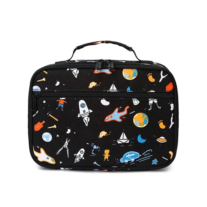 Kids Small Lunch Bag Custom Outside Picnic Car Cartoon School Cooler Insulated Lunch Bag for Kids Lunch Tote Bag School