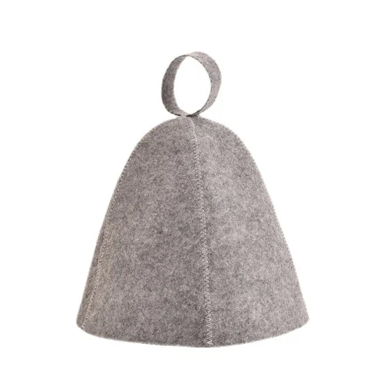 Felt Wool Hat for Sauna Anti Heat Bath Head Cap Wool Felt Sauna Hat Cap Russian Sauna Hat with Hang Loop Supply