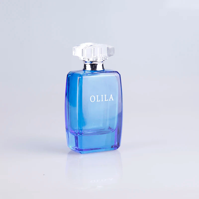 30 50 100 ml Customizable Colors & Logos Cosmetic Glass Tube Perfume Spray Bottles with Screw Cap and Screen Printing
