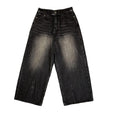 DENIMGUYS American Street Style Men's Y2k Retro Faded Acid Washed Baggy Loose Denim Jeans Pants for Men