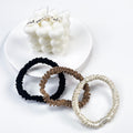 Lannaqing 1cm 6A Grade 100% Pure Mulberry Silk Unisex Fashion Skinny Elastic Hairbands Solid Color