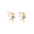 AA016167 Wholesale Crystal Elf Flower Fairy Stud Earrings for Women Exquisite Ear Jewelry Girl Gift Ear Stud