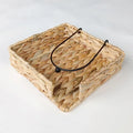 Handmade Eco-Friendly Water Hyacinth Woven Straw Snacks Clothing Storage Basket for Kitchen Wardrobe-Multifunctional Food Tool