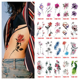 Fashion Body Arm Temporary Tattoo Stickers Water Transfer Custom Waterproof Tattoo Stickers