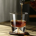 Hxglass Japanese Style Fuji Mountain Rock Glass Custom Whiskey Vodka Martini Glasses With Logo Iceberg Cup Gradient Glass