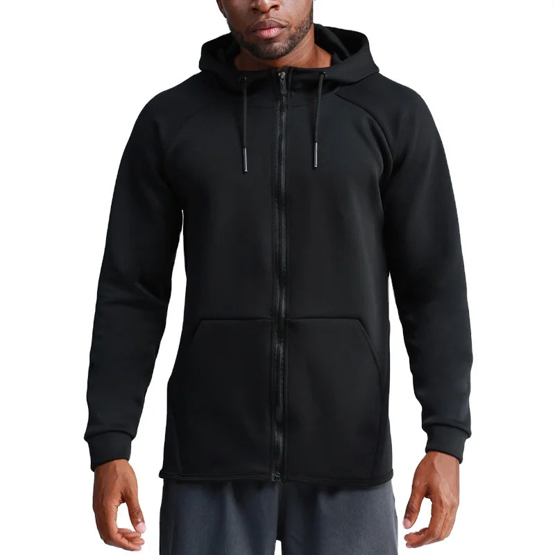 Men's Lightweight Casual Athleisure Jacket Breathable Hooded Quick-Drying Sweat-Wicking Cotton Custom Logo Training Wear