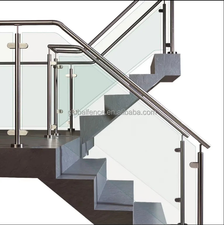 Reilbu Clips Use to Glass Railing System for Balcony Modern Design Stainless Steel Railing