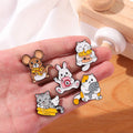 Cute Little Animal Cat Rabbit Mouse Brooch Accessory Badge Metal Badge