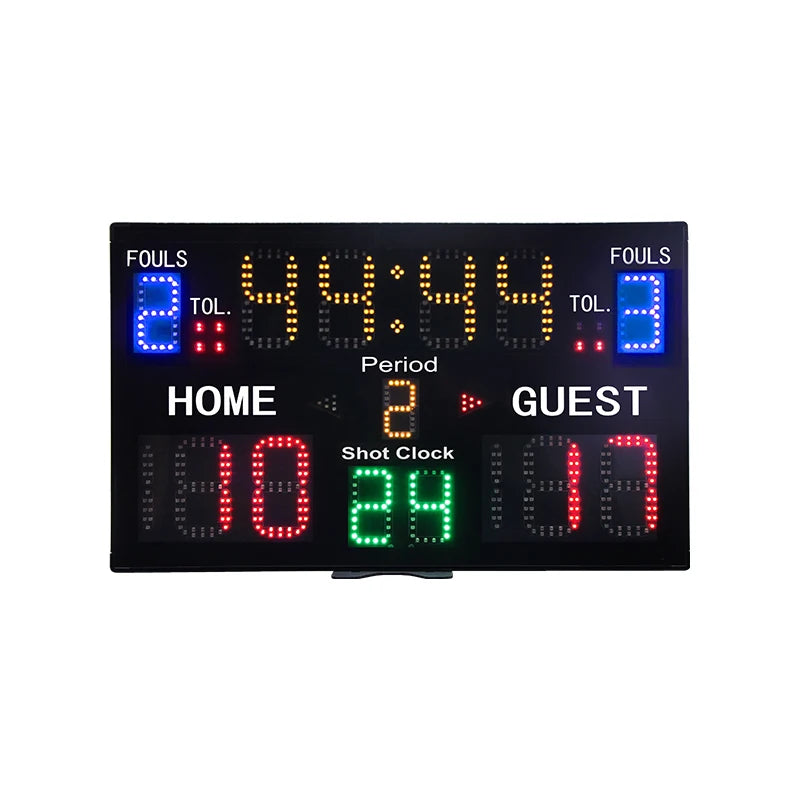 GANXIN Durable Electronic LED Digital Basketball Scoreboard with 24s Shot Clock Display Portable Remote Control for Multisports