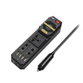 Portable 200W 3.1A USBx4 Output Car Power Charger Adapter DC 12V to AC 220V Inverter with 6L Capacity for Camping & Hiking