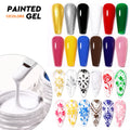 JTING Natural Resin Cruelty Free 12colors Painting Gel Collection Creative Gel Polish Paint OEM Free Samples Private Label