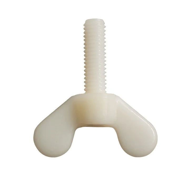25mm 30mm PA66 White Plastic Nylon butterfly Wing Screws M6