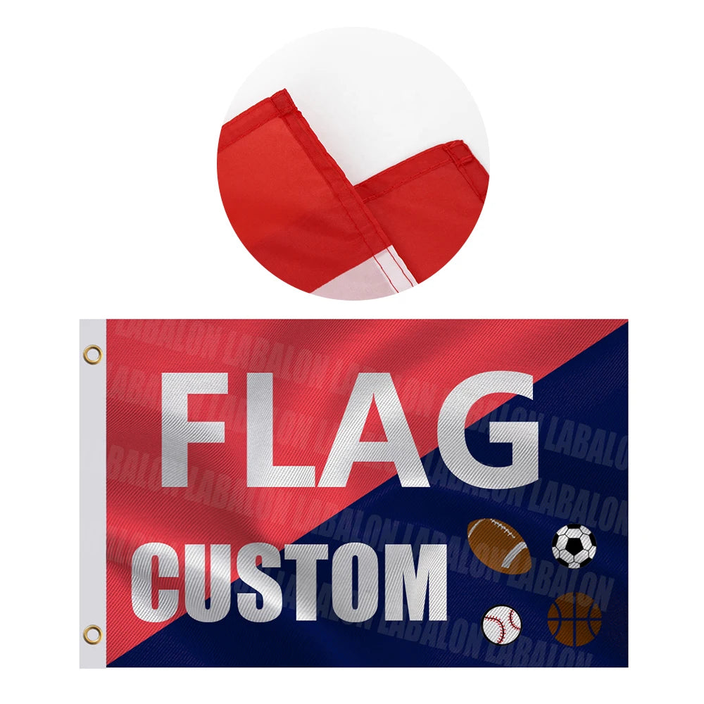 Custom Polyester All Logo Any Colors Any Size 3x5ft 90x150cm Customized Print Avt Corner Wall Indoor Outdoor Flag Banner