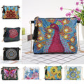 Abstract Flower Handbag 5D Special Shaped Drill DIY Satchel Diamond Painting Wallet Mosaic Storage PU Leather 18x15cm Assorted