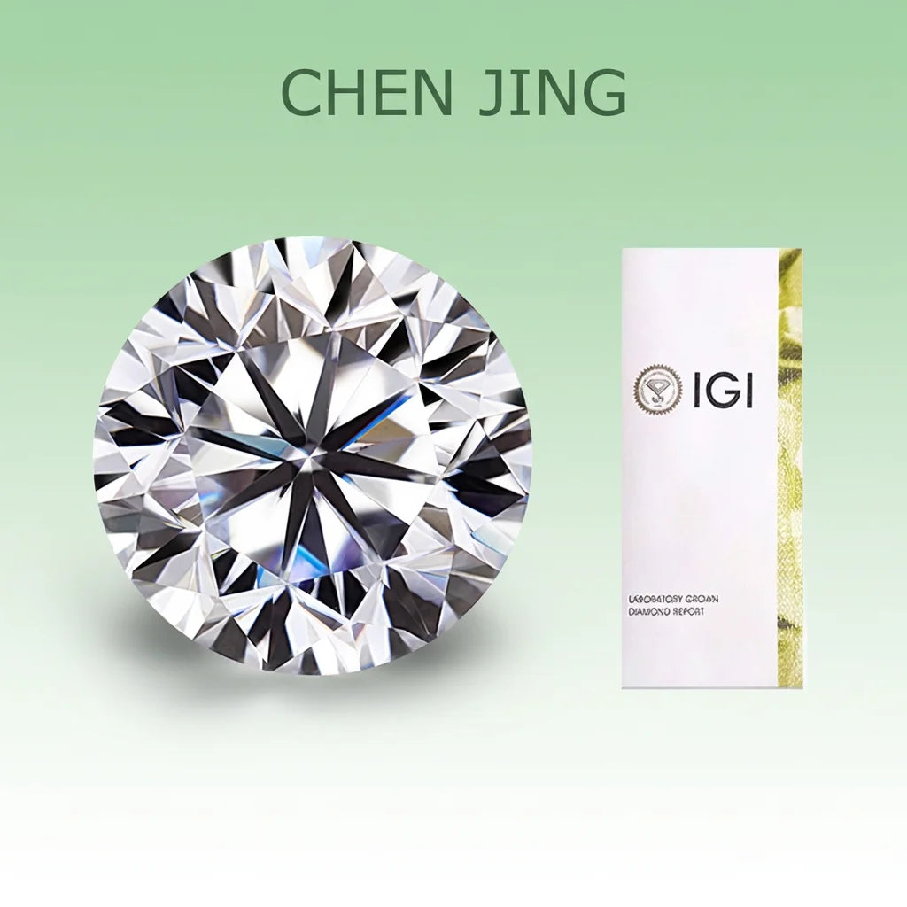 Real IGI Certified Round Lab Grown Diamonds 0.5ct 1ct 2ct 3ct Synthetic Loose HPHT CVD Lab-Made Diamonds Wholesale Price
