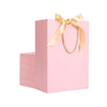 Custom Recycled Luxury Cream Shopping Paper Bags with Ribbon Handle Luxury Cream Shopping Paper Bags with Your Own Logo